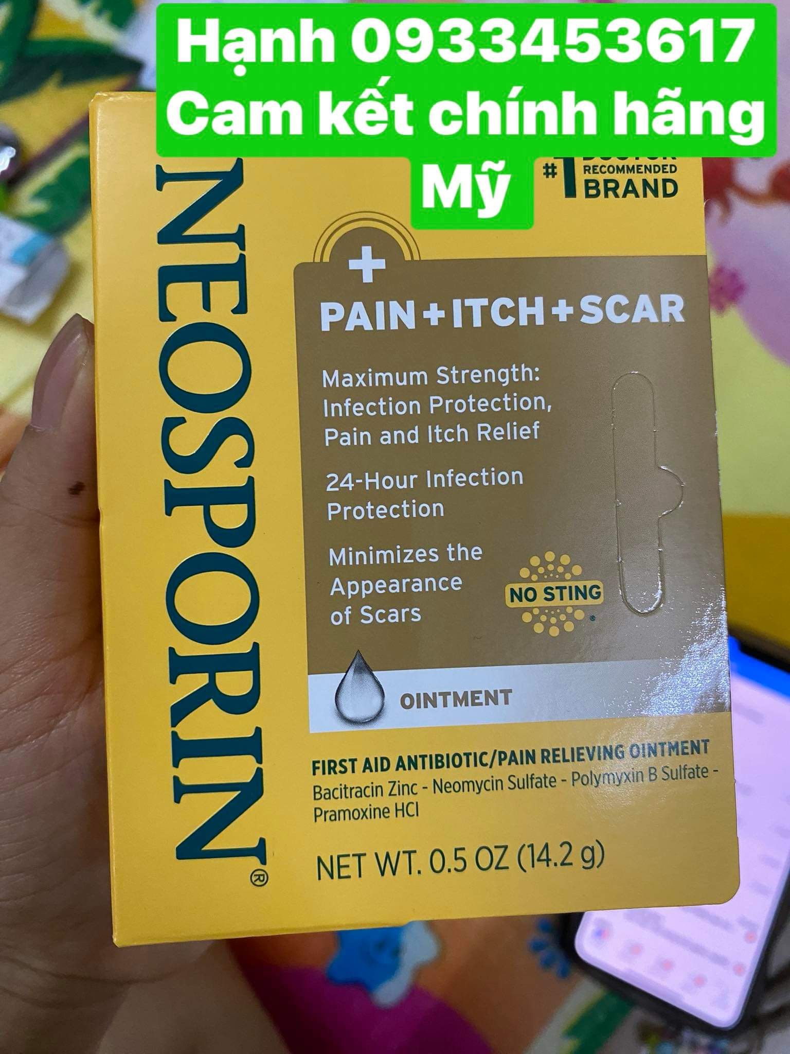 Kem mỡ kháng viêm, liền sẹo Neosporin Multi-Action Ointment 14.2g